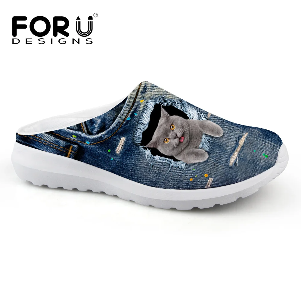 FORUDESIGNS Denim Animal Women Casual Slippers Cute Cat Dog Pattern Fashion Summer Beach Sandals Woman Breathable Slippers Women
FORUDESIGNS Denim Animal Women Casual Slippers Cute Cat Dog Pattern Fashion Summer Beach Sandals Woman Breathable Slippers Women