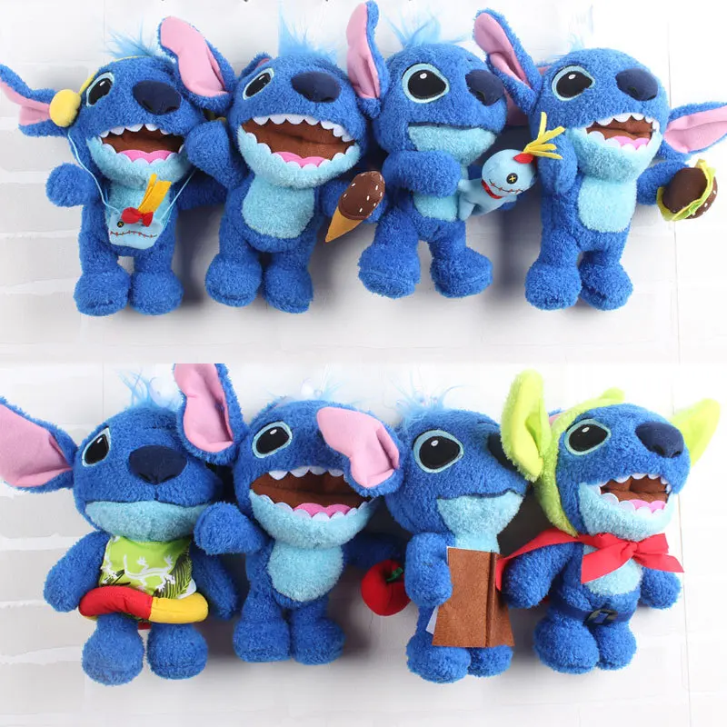 Kawaii Lilo and Stitch Plush Toys Blue Stitch Scrump Soft Stuffed Animals Dolls Children Kids Birthday Gift 8pcslot 23cm (16)