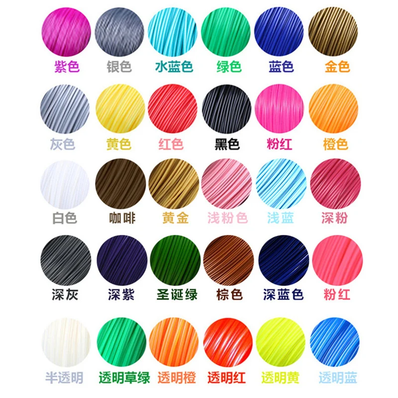 5Meter/Color 3D Printing Pen Filament ABS/PLA 1.75mm Plastic For 3D Drawing Printer Pen 22 color or 20 color or 10 color/set
5Meter/Color 3D Printing Pen Filament ABS/PLA 1.75mm Plastic For 3D Drawing Printer Pen 22 color or 20 color or 10 color/set