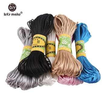 Let's make 5pcs 100Meter Soft Satin Nylon Colorful Cord Solid Rope Jewelry Making Beading Cotton Cord For Baby 1mm DIY Necklace
Let's make 5pcs 100Meter Soft Satin Nylon Colorful Cord Solid Rope Jewelry Making Beading Cotton Cord For Baby 1mm DIY Necklace