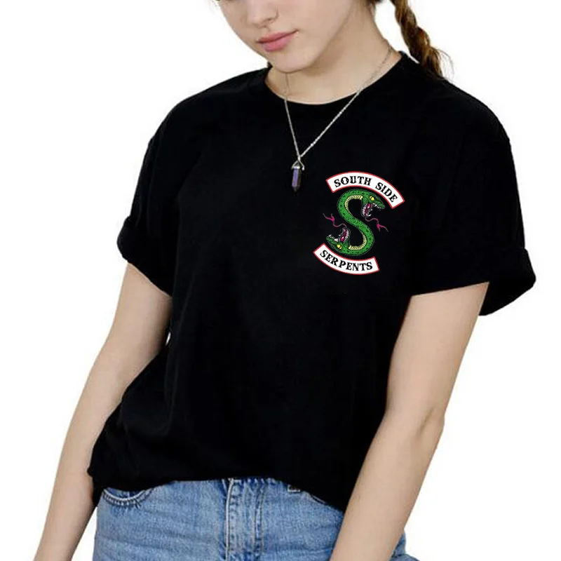 ZSIIBO Riverdale T Shirt Women Plus Size Fashion Tee SouthSide Serpents Jughead Female TShirt Harajuku Streetwear Black T-shirt
ZSIIBO Riverdale T Shirt Women Plus Size Fashion Tee SouthSide Serpents Jughead Female TShirt Harajuku Streetwear Black T-shirt