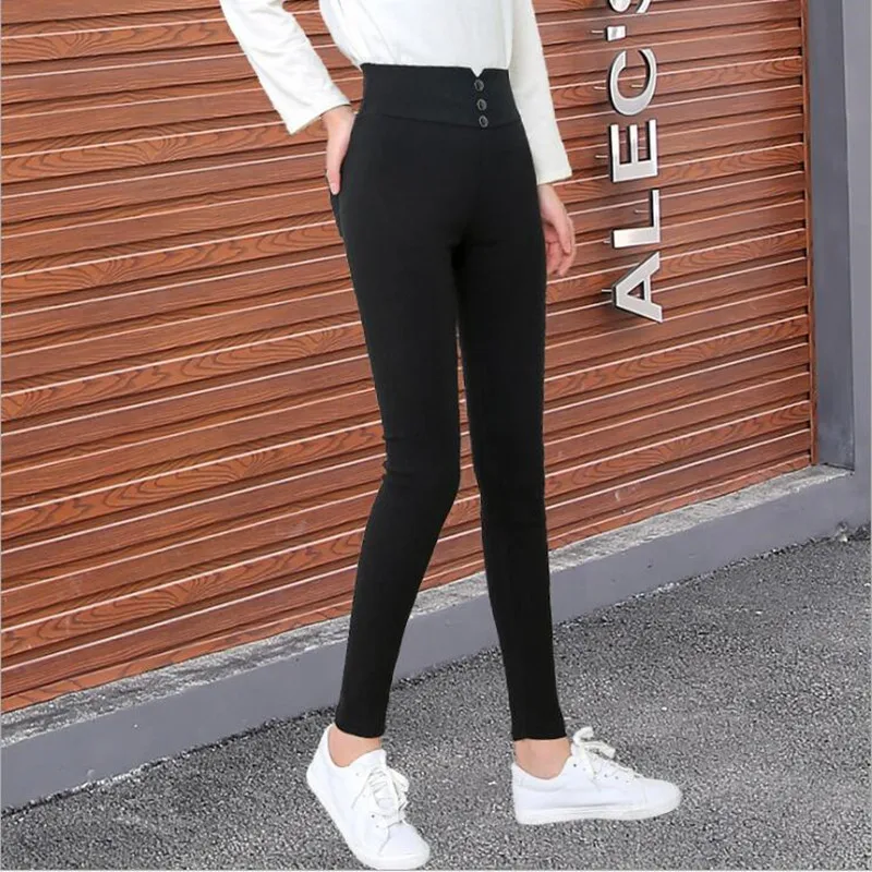 2017 autumn Black Women button Pants High Quality Slim Stretch Pencil Pants High Waist Trousers Pantalon Femme Plus Size S-3XL
2017 autumn Black Women button Pants High Quality Slim Stretch Pencil Pants High Waist Trousers Pantalon Femme Plus Size S-3XL