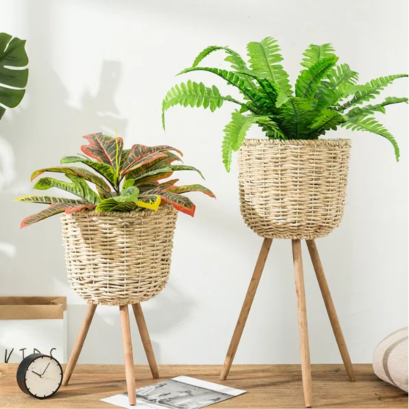 Creative pastoral floor straw basket flower shelf flower pot living room storage basket flower arrangement (no plants)ZP7171124
Creative pastoral floor straw basket flower shelf flower pot living room storage basket flower arrangement (no plants)ZP7171124