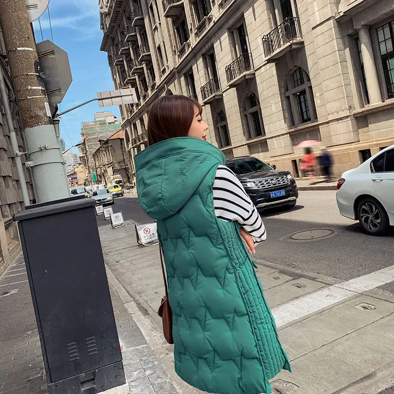 2019 New winter thicken warm cotton down vest women fashion zipper loose version long sleeveless coat women veste femme
2019 New winter thicken warm cotton down vest women fashion zipper loose version long sleeveless coat women veste femme