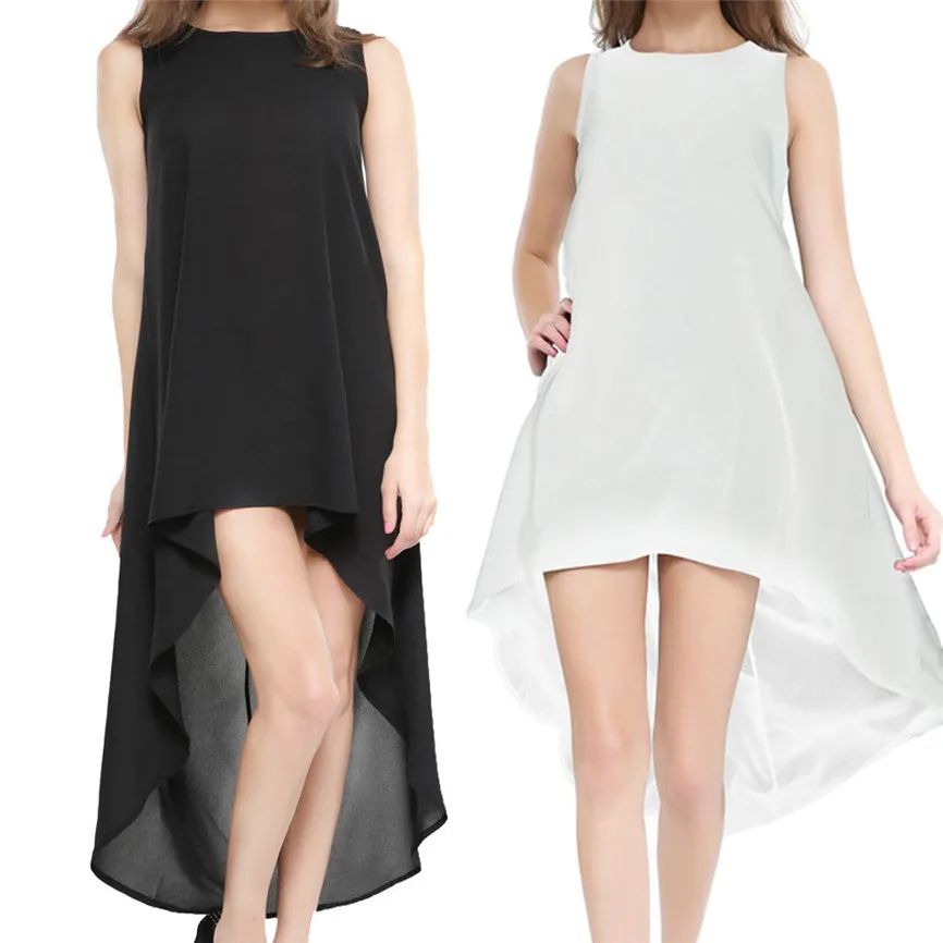 Summer Women Sexy Dress Sleeveless Solid Chiffon Casual O-Neck Irregular Fashion Womens Summer Dress Sundress Dress
Summer Women Sexy Dress Sleeveless Solid Chiffon Casual O-Neck Irregular Fashion Womens Summer Dress Sundress Dress