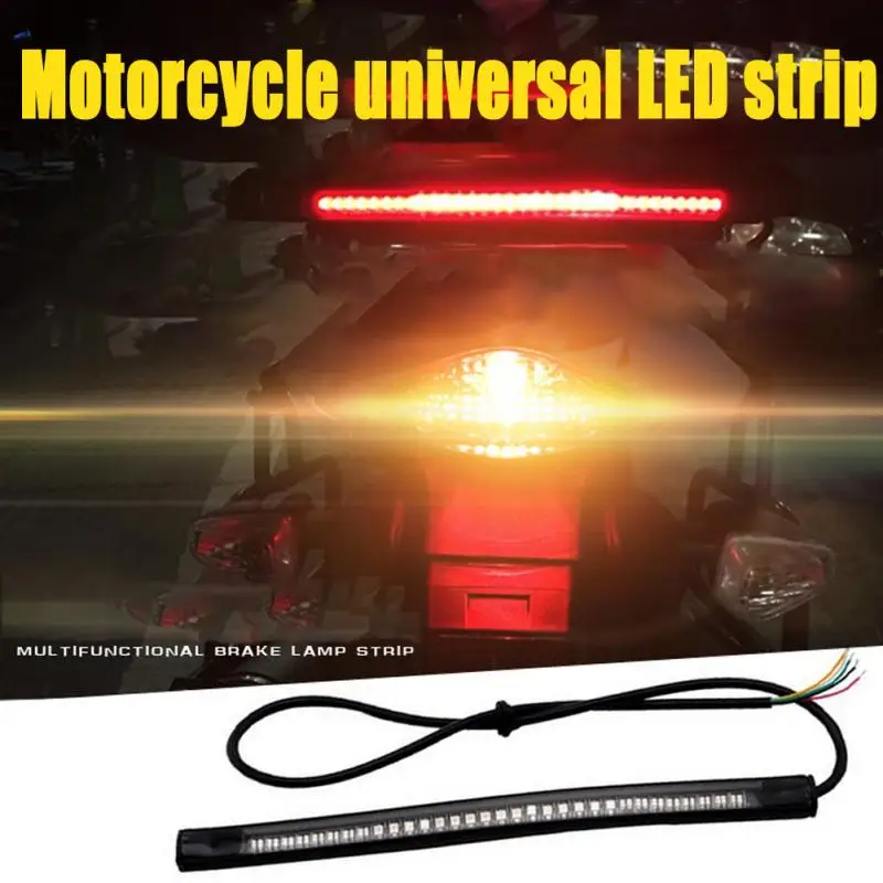 48SMD Universal Motorcycle LED Stripe Stop Lamp Turning Left/right Waterproof Tail Brake Strip Light
48SMD Universal Motorcycle LED Stripe Stop Lamp Turning Left/right Waterproof Tail Brake Strip Light