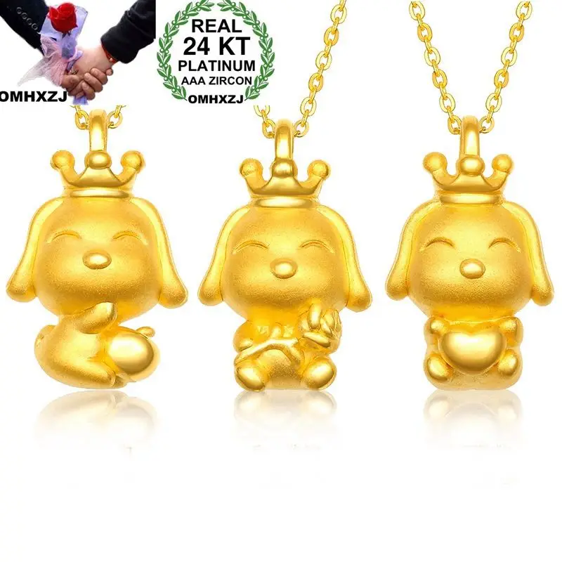 OMHXZJ Wholesale European Fashion Woman Man Party Wedding Gift Dog 24KT Yellow Gold Necklace Pendant Charm CA282
OMHXZJ Wholesale European Fashion Woman Man Party Wedding Gift Dog 24KT Yellow Gold Necklace Pendant Charm CA282