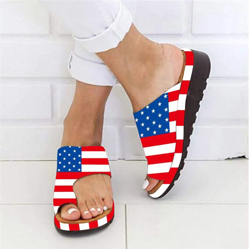 Summer Slippers For Women Fashion Vintage American Flag Thick Bottomed toe Sandal And Slippers Clip Toe Summer Beach Shoes M#25
Summer Slippers For Women Fashion Vintage American Flag Thick Bottomed toe Sandal And Slippers Clip Toe Summer Beach Shoes M#25