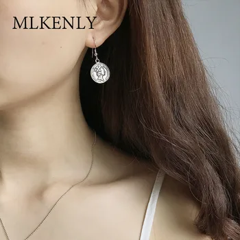 MLKENLY Authentic 925 Sterling Silver Retro Vintage Coin Dangle Drop Earrings Women Thai Silver Jewelry Brincos Punk Jewelry
MLKENLY Authentic 925 Sterling Silver Retro Vintage Coin Dangle Drop Earrings Women Thai Silver Jewelry Brincos Punk Jewelry