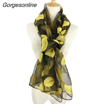 New Branded Design Women Transparence Shawl With Leaves 100% Polyester Spring Autumn Girls Elegant Generous Scarf 70 x 180 cm
New Branded Design Women Transparence Shawl With Leaves 100% Polyester Spring Autumn Girls Elegant Generous Scarf 70 x 180 cm