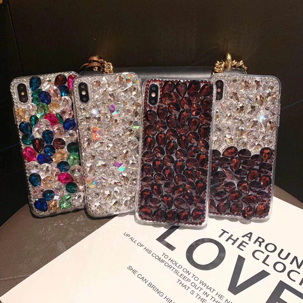 Bling Rhinestone Crystal For iPhone 7 8 6 6S Plus Back Cover iPhone X XR XS Max Luxury Diamond Glitter Pendant Case Cover Case
Bling Rhinestone Crystal For iPhone 7 8 6 6S Plus Back Cover iPhone X XR XS Max Luxury Diamond Glitter Pendant Case Cover Case