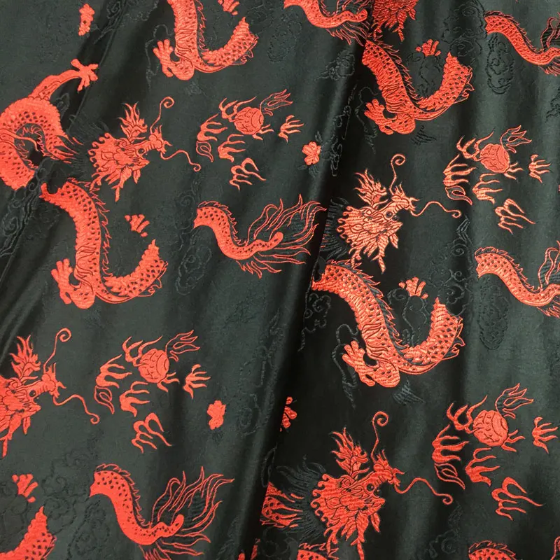Chinese Silk Brocade Jacquard Traditional Tangzhuang Cloth Fabrics Cheongsam Children Chipao Costume Black With Red Huge Dragons
Chinese Silk Brocade Jacquard Traditional Tangzhuang Cloth Fabrics Cheongsam Children Chipao Costume Black With Red Huge Dragons
