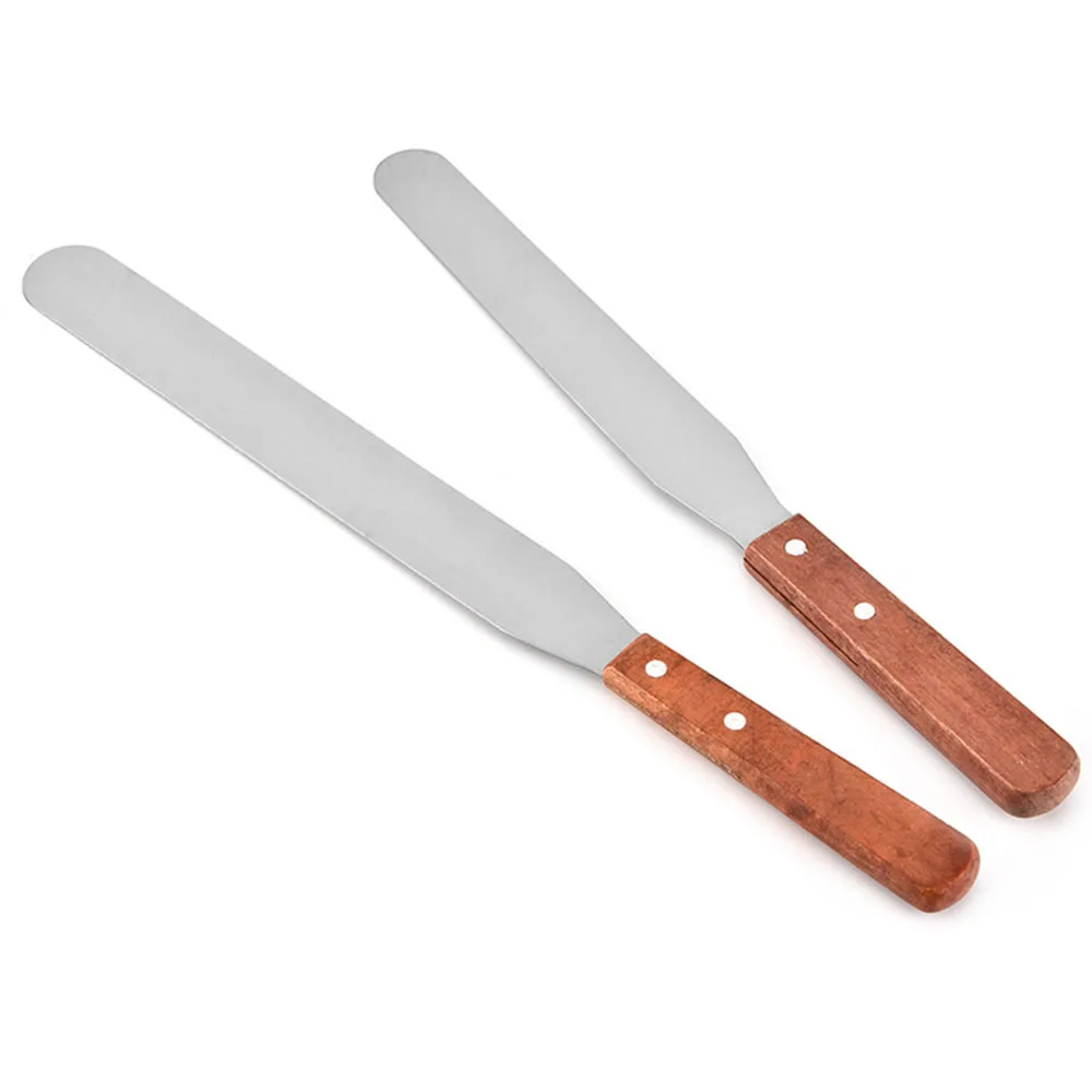 10/ 12inch Stainless Steel Wooden Handle Cream Spatula for Cake Smoother Frosting Spreader Fondant Pastry Cake Decoration knife
10/ 12inch Stainless Steel Wooden Handle Cream Spatula for Cake Smoother Frosting Spreader Fondant Pastry Cake Decoration knife