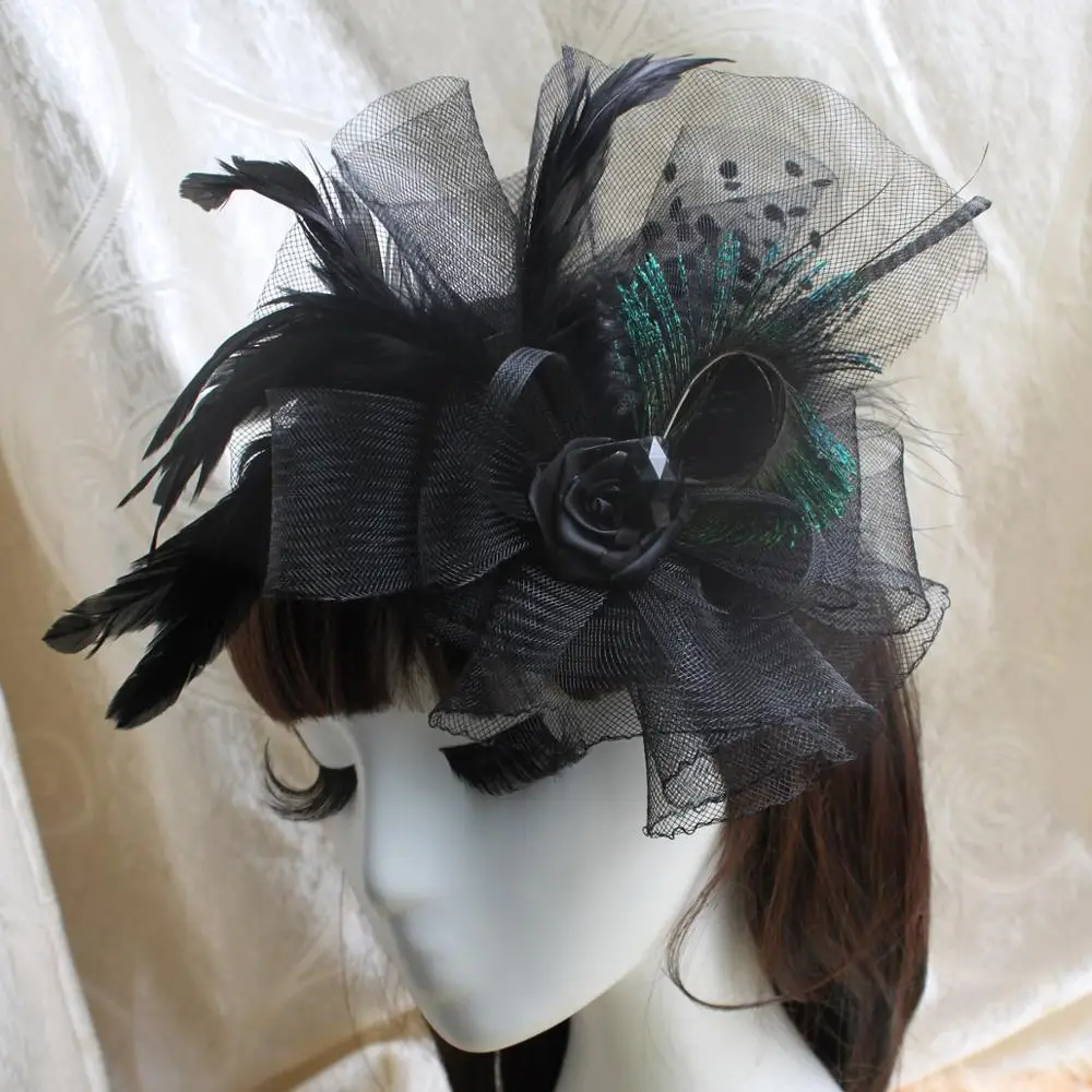 Fashion Black Gothic Party Women Mesh Hat Feathers Wedding Hats Fascinator Face Veils For Bridal Headwear Wedding Accessories
Fashion Black Gothic Party Women Mesh Hat Feathers Wedding Hats Fascinator Face Veils For Bridal Headwear Wedding Accessories