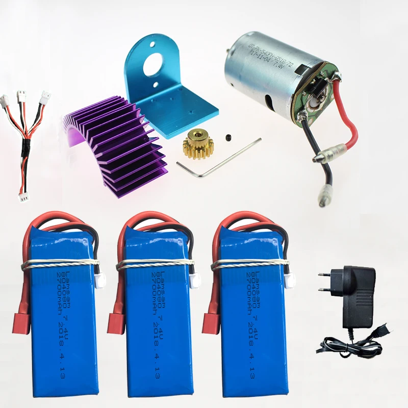 7.4V 2700mah battery for Wltoys 12428 12423 parts 540 Motor/17T Motor Gear/Motor Radiator Wheel Upgrade Rc Metal Accessories
7.4V 2700mah battery for Wltoys 12428 12423 parts 540 Motor/17T Motor Gear/Motor Radiator Wheel Upgrade Rc Metal Accessories