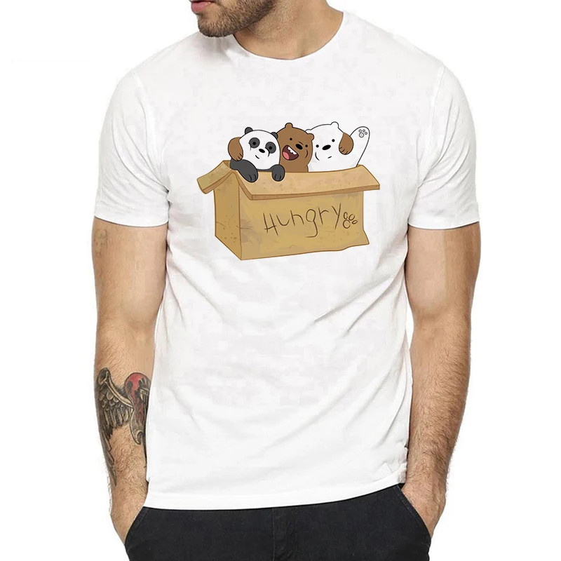 Cartoon We Bare Bears Cards T Shirt Man Cotton Short Sleeve Fashion Summer Harajuku Streetwear O-neck Men T-shirt
Cartoon We Bare Bears Cards T Shirt Man Cotton Short Sleeve Fashion Summer Harajuku Streetwear O-neck Men T-shirt