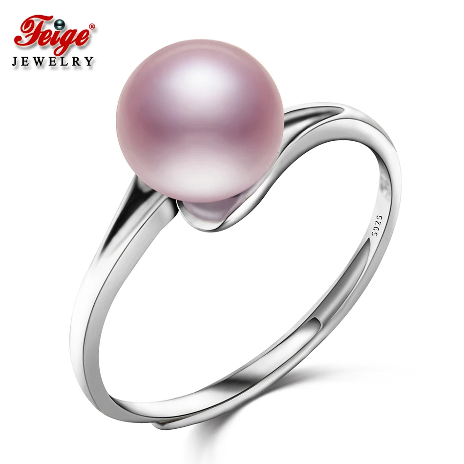 FEIGE Real 925 Sterling Silver Ring 7-8mm Purple Natural Freshwater Pearl Rings for Women Beautiful Classic Style Fine Jewelry
FEIGE Real 925 Sterling Silver Ring 7-8mm Purple Natural Freshwater Pearl Rings for Women Beautiful Classic Style Fine Jewelry