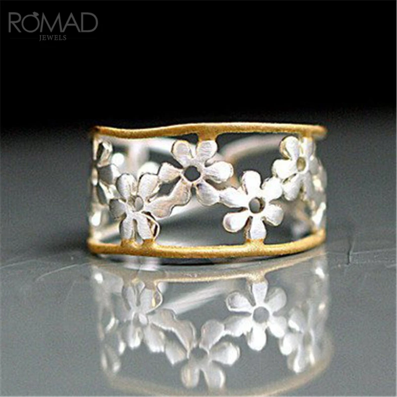 ROMAD Silver Wedding Romantic Ring For Women Daisy Flower Ring Engagement Hollow Adjustable Open Jewelry Rings Dropshipping R4
ROMAD Silver Wedding Romantic Ring For Women Daisy Flower Ring Engagement Hollow Adjustable Open Jewelry Rings Dropshipping R4