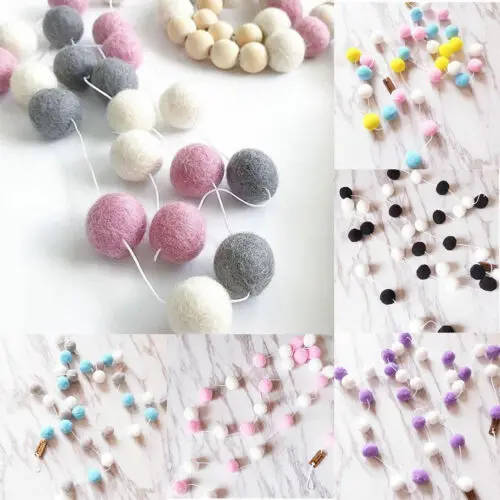Handmade Wool Felt Balls Garland Pom Pom Hanging String Craft DIY Home Decoration Nursery Garland Party Props
Handmade Wool Felt Balls Garland Pom Pom Hanging String Craft DIY Home Decoration Nursery Garland Party Props