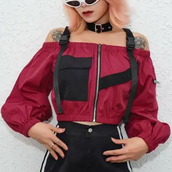 NEW 2019 Causal Pullover Wine Red Women's Long Sleeve Hip Hop Dance Off Shoulder Jacket Club Zipper Evening Party Tops
NEW 2019 Causal Pullover Wine Red Women's Long Sleeve Hip Hop Dance Off Shoulder Jacket Club Zipper Evening Party Tops