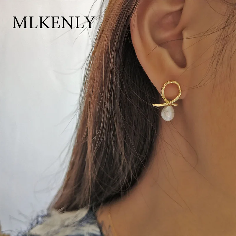MLKENLY 925 Sterling Silver Brand Design Pearl Stud Earring Knot Pearl Earrings Accessories Pearl Bow Irregularly Jewelry Gifts
MLKENLY 925 Sterling Silver Brand Design Pearl Stud Earring Knot Pearl Earrings Accessories Pearl Bow Irregularly Jewelry Gifts