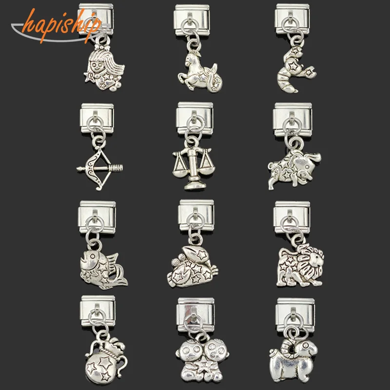 Hapiship 1Pcs 9mm Width Original Daisy Tibetan Silver 12 Constellation Charm Fit Bracelet Stainless Steel Jewelry Making DJ31
Hapiship 1Pcs 9mm Width Original Daisy Tibetan Silver 12 Constellation Charm Fit Bracelet Stainless Steel Jewelry Making DJ31