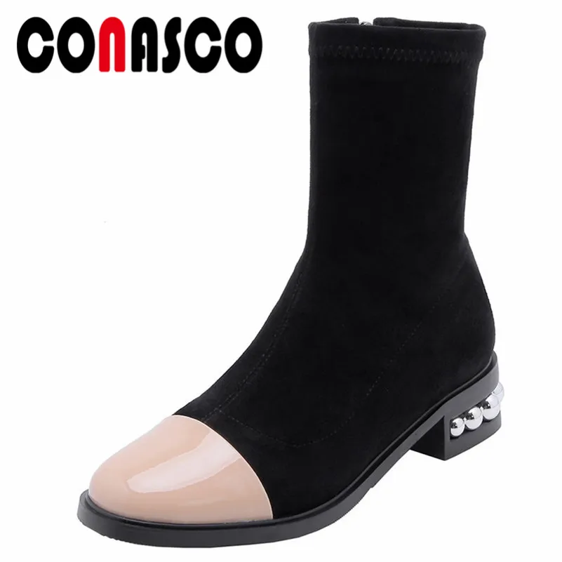 CONASCO New women Socks Boots High Heels Beading Socks Boots New Arrival Party Wedding Shoes Woman Female High Short Ankle Boots
CONASCO New women Socks Boots High Heels Beading Socks Boots New Arrival Party Wedding Shoes Woman Female High Short Ankle Boots