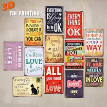 3D Life Love Happy Style Art Tin Sign Mural Painting Pub Club Cafe Shop Bar Store Home Wall Decor
3D Life Love Happy Style Art Tin Sign Mural Painting Pub Club Cafe Shop Bar Store Home Wall Decor
