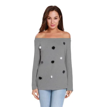 ZH Women's New Casual Long-Sleeved Solid Loose Hairball Pullover Sweater Autumn and Winter New Slash-neck Sweater Female S-XL
ZH Women's New Casual Long-Sleeved Solid Loose Hairball Pullover Sweater Autumn and Winter New Slash-neck Sweater Female S-XL