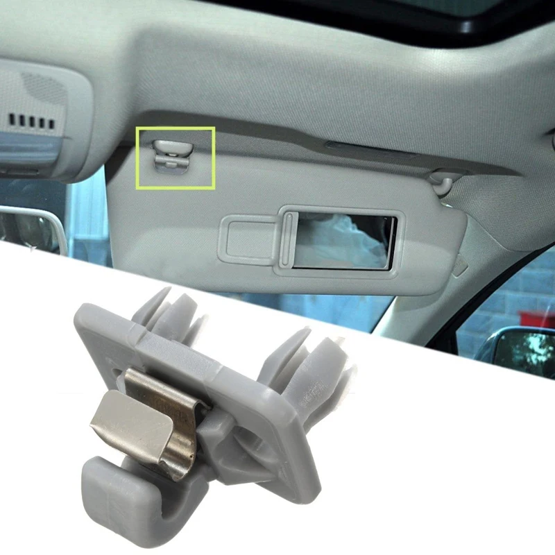 New Car Interior Grey Sun Visor Clip Holder Hook for A1-A5 Q3 Q5 TT Roadster New
