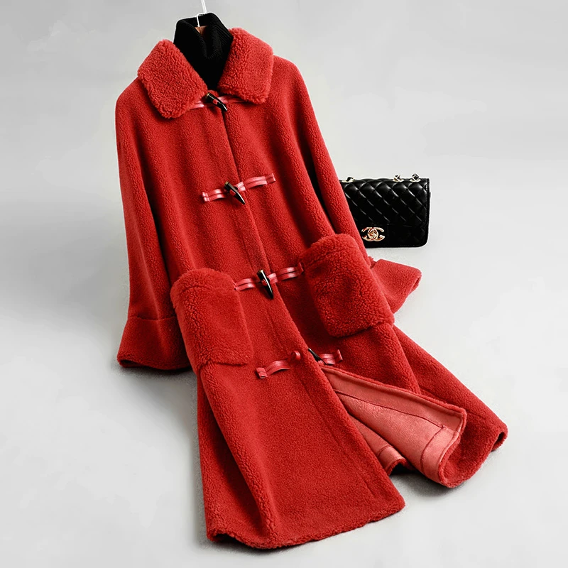 2019 Autumn Winter Warm Vintage Horn Button Long Wool Jacket Slim Coats Real Fur Coat Female Winter Coat Women A210
2019 Autumn Winter Warm Vintage Horn Button Long Wool Jacket Slim Coats Real Fur Coat Female Winter Coat Women A210