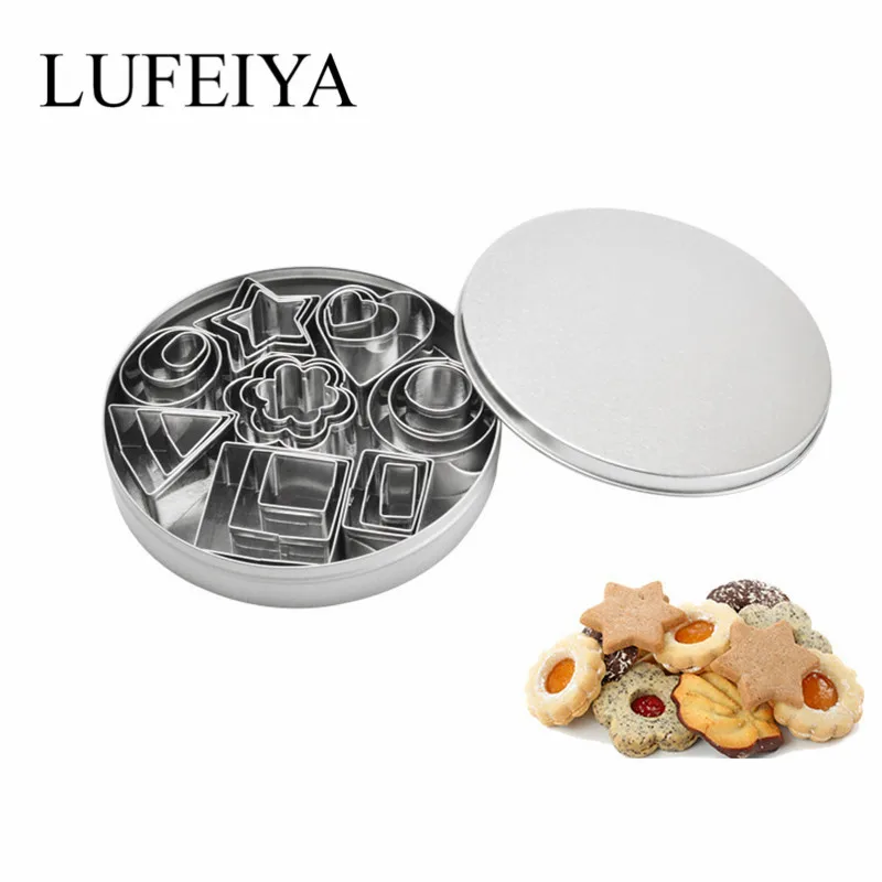 Mini Geometric Cookie Cutter 24 Pieces Stainless Steel Cookie Mold Cake Decorating Tools
Mini Geometric Cookie Cutter 24 Pieces Stainless Steel Cookie Mold Cake Decorating Tools