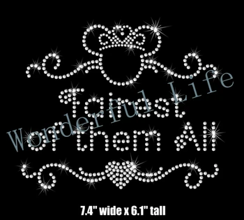 Free shipping hot fix rhinestones motif iron on transfer design Miie Mouse Diney princess Fairest of them
Free shipping hot fix rhinestones motif iron on transfer design Miie Mouse Diney princess Fairest of them