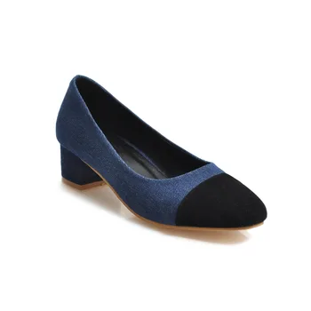 Spring and summer of 2019 the new thick with 32-45 yards with square head size in denim baotou sandals women
Spring and summer of 2019 the new thick with 32-45 yards with square head size in denim baotou sandals women
