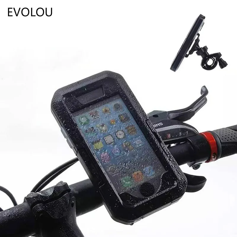 Motorcycle Bicycle Phone Holder Bag for Iphone X 8 7 6 Plus 5 Waterproof Case Mobile Support Bike Handlebar Holder Stand Bracket