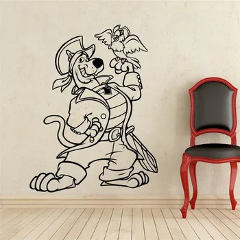 Scooby-Doo Wall Decal Scooby Doo Pirate with Parrot Vinyl Sticker Nursery home decoration Kids Room wall stickers #T219
Scooby-Doo Wall Decal Scooby Doo Pirate with Parrot Vinyl Sticker Nursery home decoration Kids Room wall stickers #T219