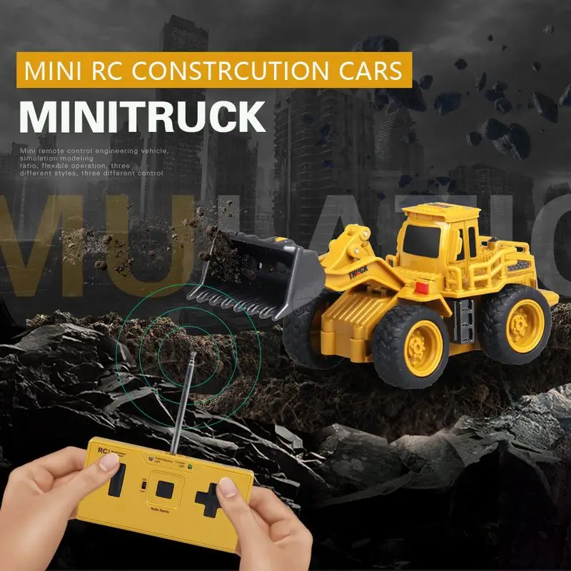 164 Mini RC Dump truck Excavator Crane Truck Radio Controlled Machine RC Car Remote Control Toys for Children Christmas Gift (22)