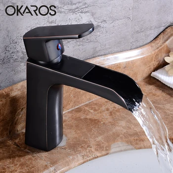 OKAROS Black Waterfull Bathroom Basin Faucet Faucet Chrome Black Finish Brass Water Basin Tap Mixer torneira do banheiro
OKAROS Black Waterfull Bathroom Basin Faucet Faucet Chrome Black Finish Brass Water Basin Tap Mixer torneira do banheiro