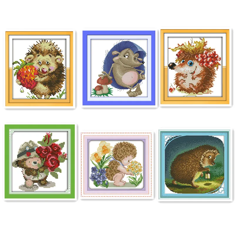 Small hedgehog animal pattern cross-stitch paintings, small size cute hedgehog hand-sewing decorative embroidery
Small hedgehog animal pattern cross-stitch paintings, small size cute hedgehog hand-sewing decorative embroidery