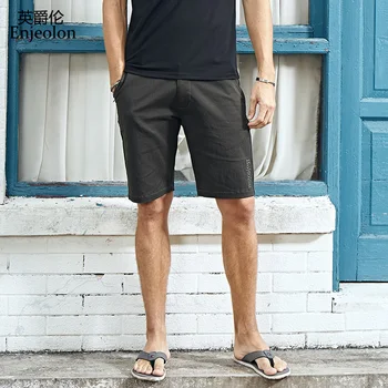 Enjeolon brand top Summer New Casual Shorts Men Sim cotton balck solid man shorts Available Knee length High Quality K6817
Enjeolon brand top Summer New Casual Shorts Men Sim cotton balck solid man shorts Available Knee length High Quality K6817