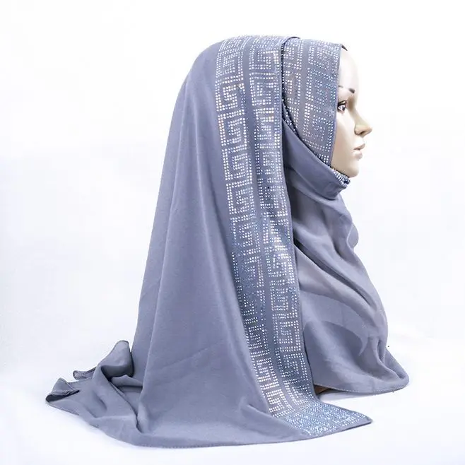Premium Bubble Chiffon Muslim Scarf Hijabs Headscarf With Exquisite Rhinestone Decor Women's Modest Islamic 27.5*67inch 18colors
Premium Bubble Chiffon Muslim Scarf Hijabs Headscarf With Exquisite Rhinestone Decor Women's Modest Islamic 27.5*67inch 18colors