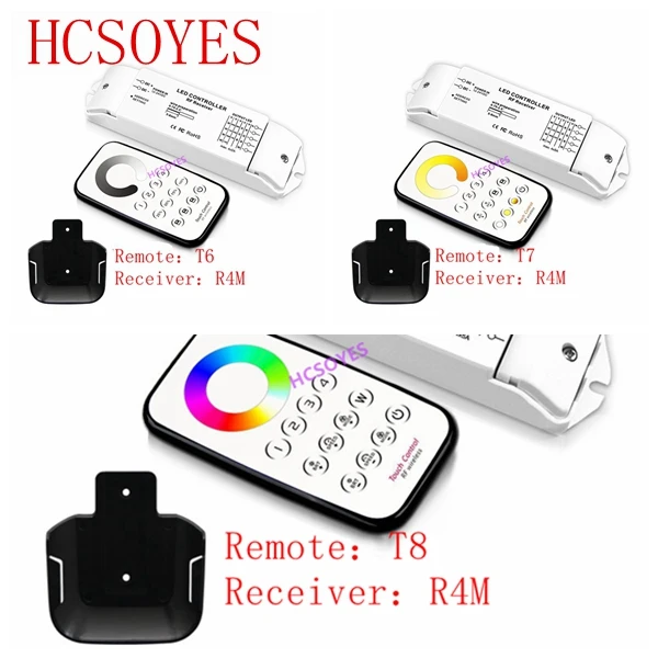 BC T6/T7/T8+R4M Constant voltage Multi-Zone Dimmer Color temperature RGBW Controller LED Receiver 12V 24V & RF wireless remote
BC T6/T7/T8+R4M Constant voltage Multi-Zone Dimmer Color temperature RGBW Controller LED Receiver 12V 24V & RF wireless remote