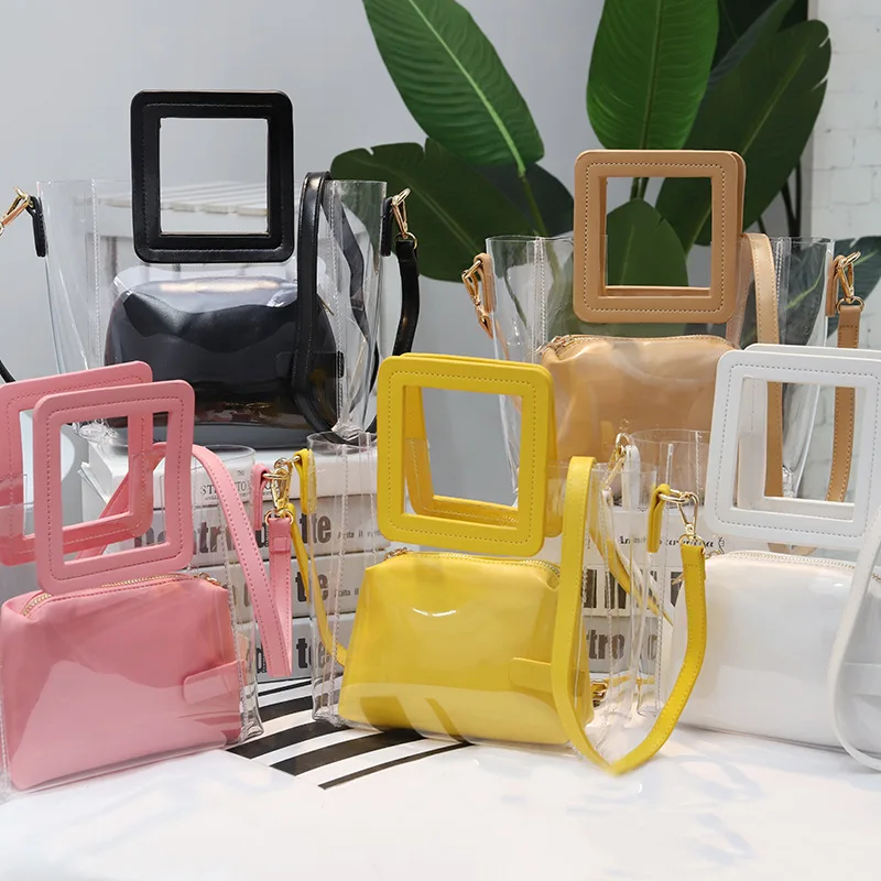 High quality designer satchels large quality clear transparent pvc tote big bag ladies women handbags and purses chain crossbody
High quality designer satchels large quality clear transparent pvc tote big bag ladies women handbags and purses chain crossbody