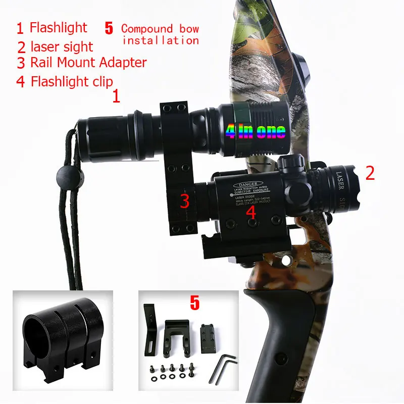 5 in one Crossbow Archery Accessory Compound Bow Aim Scope Laser Rail Mount Adapter Steady Set of Aluminum Alloy
5 in one Crossbow Archery Accessory Compound Bow Aim Scope Laser Rail Mount Adapter Steady Set of Aluminum Alloy