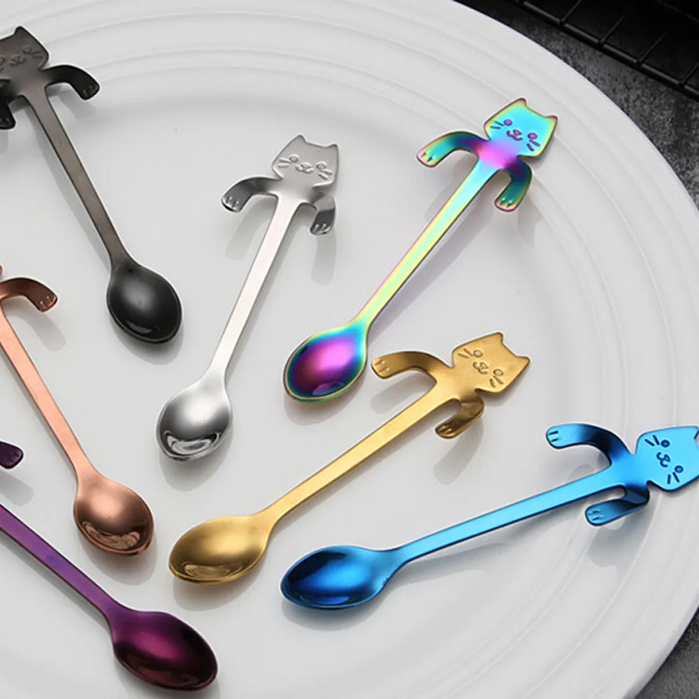 1pc Cute Cat Spoon Long Handle Spoons Flatware Coffee Drinking Tools Kitchen Gadget Creative coffee spoon Use for tea 11.7*1.9cm
1pc Cute Cat Spoon Long Handle Spoons Flatware Coffee Drinking Tools Kitchen Gadget Creative coffee spoon Use for tea 11.7*1.9cm