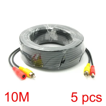 5x 10M/32FT RCA DC Connector Power Audio Video Cable For CCTV Camera Security
5x 10M/32FT RCA DC Connector Power Audio Video Cable For CCTV Camera Security