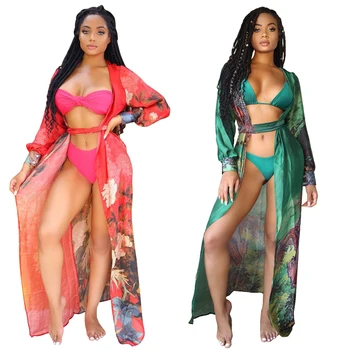 Long Chiffon Beach Cover Up Shawl Women bikini beach dress Floral Printing Ladies Cover-Ups Bathing Suit Beach Wear
Long Chiffon Beach Cover Up Shawl Women bikini beach dress Floral Printing Ladies Cover-Ups Bathing Suit Beach Wear