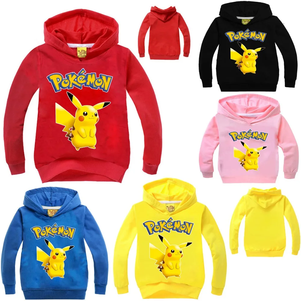 Kids Cartoon Sweatshirt Cotton POKEMON Pikachu Boys Girls Cosplay Costumes Long sleeve hoodies T-shirt Hooded Cloth Size 100-160
Kids Cartoon Sweatshirt Cotton POKEMON Pikachu Boys Girls Cosplay Costumes Long sleeve hoodies T-shirt Hooded Cloth Size 100-160