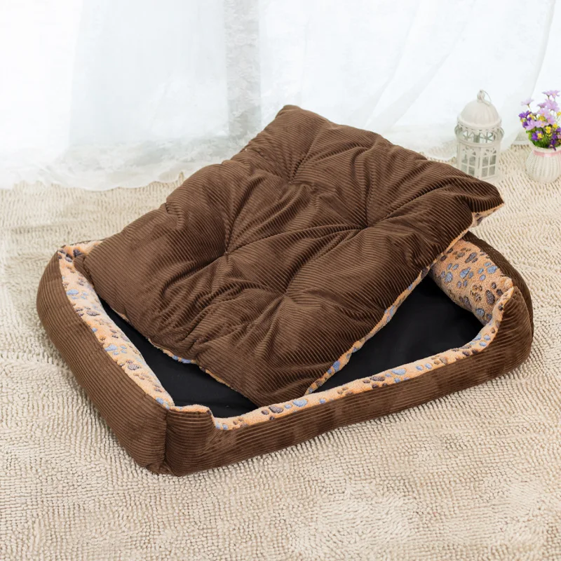 Corduroy Soft Puppy Big Dog Lounger Sofas Removable Bed House For Cats Dogs Paw Printing Cushion Blanket XXS to Large Size
Corduroy Soft Puppy Big Dog Lounger Sofas Removable Bed House For Cats Dogs Paw Printing Cushion Blanket XXS to Large Size