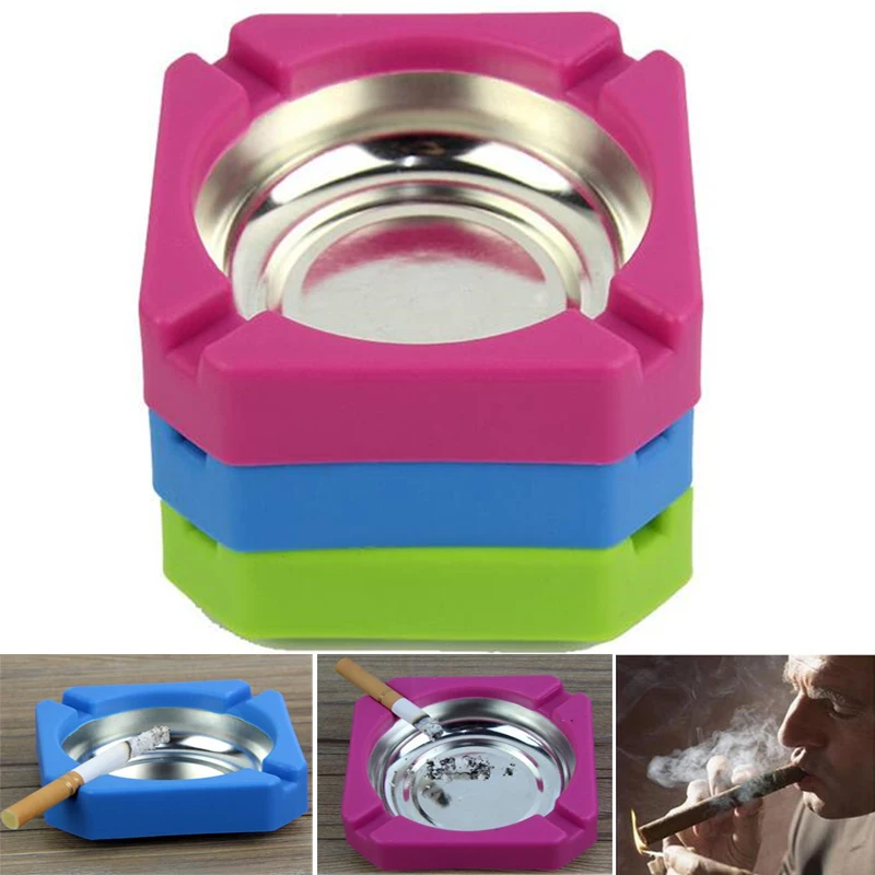 Stainless Steel Ashtray Creative Candy Color Plastic Square Edging Ash Tray Holder Home Office Advertising Cigarette Tools
Stainless Steel Ashtray Creative Candy Color Plastic Square Edging Ash Tray Holder Home Office Advertising Cigarette Tools